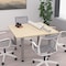 Skutchi Designs Square 4 Person Conference Room Table, 46" W, 46" L, 29" H, White HAR-SQ-46-POST-XD09 - alternate 3
